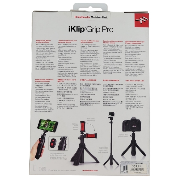 IK Multimedia iKlip Grip Pro Multifuntion iPhone and Camera Stand - Picture 9 of 10